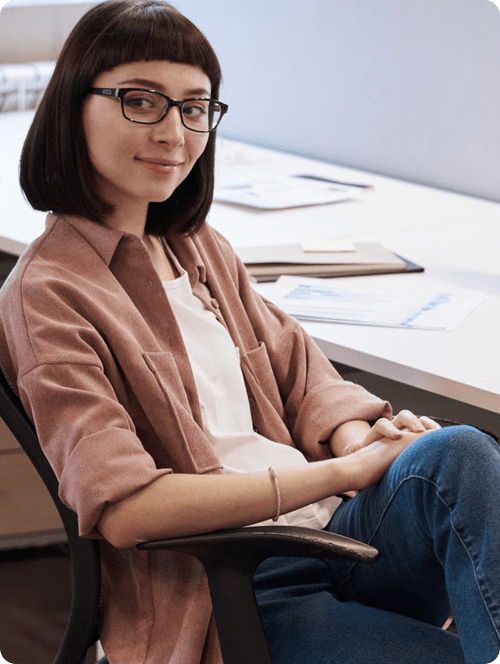 girl sitting in chair